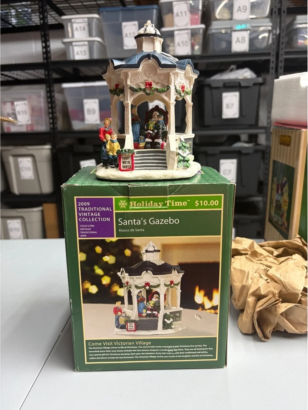 Holiday Time Christmas Village Collection Santa’s Gazebo with Box 2009